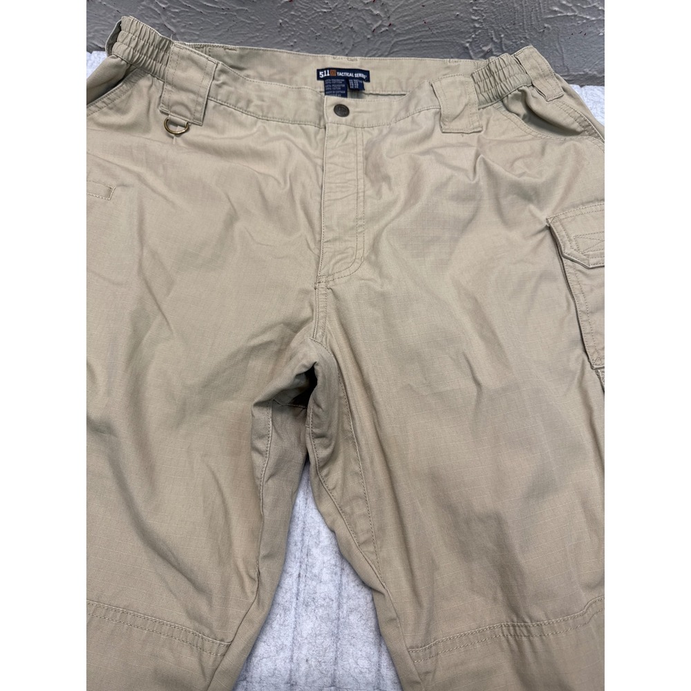 5.11 Tactical Series Mens 40x30 Khaki‎ Ripstop Cargo Pants Tan Utility Workwear
